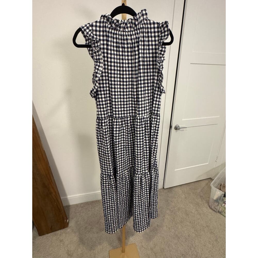 Felicite | Gingham Ruffle Neck Dress - Picture 8 of 8
